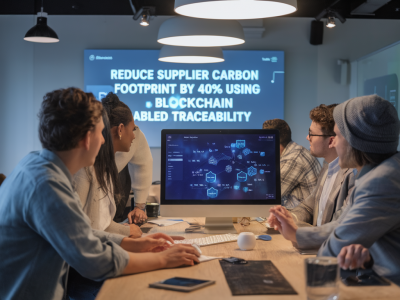 How can procurement teams reduce supplier carbon footprint by 40% using blockchain-enabled traceability